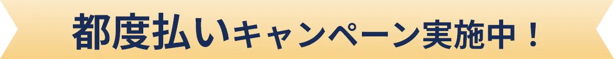 都度払いキャンペーン実施中！